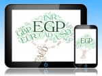 Egp Currency Represents Foreign Exchange And Coin Stock Photo