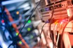 Storage Servers In Data Room Domestic Room Stock Photo