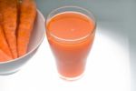 Fresh Carrot Juice Stock Photo