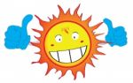 Smiling Sun Cartoon Stock Photo