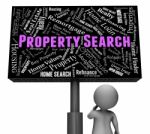 Property Search Represents Real Estate And Apartments 3d Rendering Stock Photo