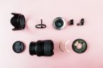 Components Of A Lens Stock Photo