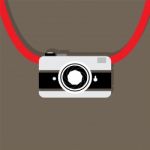 Camera Flat Icon   Illustration  Stock Photo