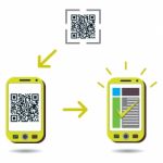 Cellphone Scanning QR Code Stock Photo