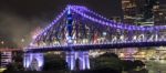 Story Bridge On New Years Eve 2016 In Brisbane Stock Photo