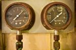 Pressure Gauges Stock Photo