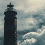 Cape Moreton Lighthouse On The North Part Of Moreton Island. Abstract Lighting Stock Photo