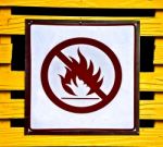 Sign Warning  Flammable Gas Hazard Stock Photo