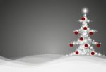 Christmas Tree With Snowflakes Stock Photo