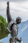 Statue Of Freddie Mercury In Montreux Stock Photo