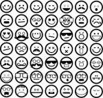 Emoticon Set Stock Photo