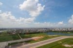 The Helicopter Shot From Dhaka, Bangladesh Stock Photo