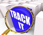 Track It Packet Means To Follow An Identification Number On A Pa Stock Photo