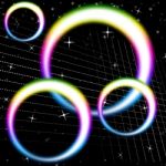 Rainbow Circles Background Means Colorful Circular And Heavens
 Stock Photo