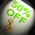 Switch Shows Sale Discount Of Fifty Percent Off Stock Photo