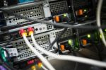 Storage Servers In Data Room Domestic Room Stock Photo