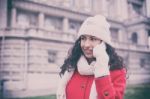 Beautiful Woman Telephoning Stock Photo