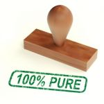 Hundred Percent Pure Stamp Stock Photo