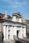 Entrance Arch To Citta Alta Bergamo Stock Photo