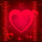 Hearts Background Shows Romance  Attraction And Affection
 Stock Photo