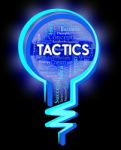 Tactics Lightbulb Represents Strategy Schemes And Approach Stock Photo