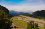 A Rural Interstate In Virginia Stock Photo