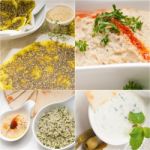 Arab Middle Eastern Food Collage Stock Photo