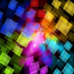 Colourful Cubes Background Shows Digital Art Or Design Stock Photo