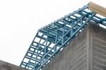 Structure Of Steel Roof Stock Photo