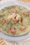 Traditional Portuguese Soup, Caldo Verde Stock Photo