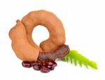 Tamarind Isolated On The White Background Stock Photo