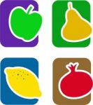 Fruit Icons Stock Photo