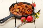 Fresh Seafoos Stew On An Iron Skillet Stock Photo