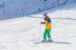 Deogyusan,korea - January 1: Skier Skiing On Deogyusan Ski Resort In Winter,south Korea On January 1, 2016 Stock Photo