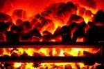 Coal Fire Stock Photo