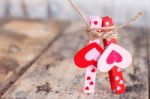 Heart On The Wooden Stock Photo