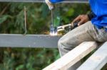 Welder Welding Stock Photo