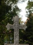 Crosses On Graves Cemetery And Fences   Stock Photo