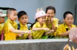 Primary Students Visit The Zoo, In The Jul 27, 2016. Bangkok Thailand Stock Photo