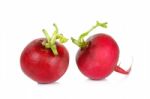 Red Radish Solated On The White Background Stock Photo