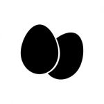 Two Eggs  Symbol Icon  Illustration On White Backgro Stock Photo