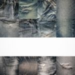 Collage Set Of Jeans Background Stock Photo