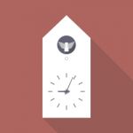 Cuckoo Clock Flat Icon Stock Photo