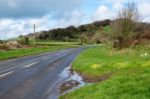 Scenic View Of The Undulating Countryside Of Somerset Stock Photo