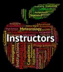 Instructors Word Indicates Give Lessons And Coaching Stock Photo