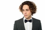 Sullen Faced Serious Young Groom Stock Photo