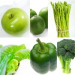 Green Healthy Food Collage Collection Stock Photo