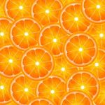 Slice Of Orange Pattern Illustration With Texture Stock Photo