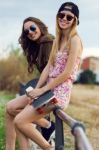 Beautiful Young Women In The Street Stock Photo