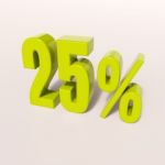 Percentage Sign, 25 Percent Stock Photo